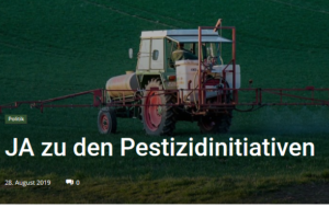 JA zu den Pestizidinitiativen in der Schweiz